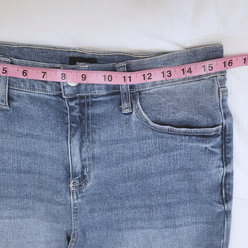 NWT Express Mid Rise Medium Wash Bootcut Stretch Classic Jeans 12 - Picture 9 of 11